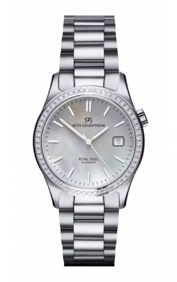 Sjoo Sandstrom RSC Diamond Bezel Pearl/Steel - 36mm 020906